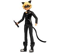 Bandai - Miraculous Ladybug - Manichino 26 cm - Chat Noir - Licenza ufficiale Miraculous - Manichino snodato di Black Cat, costume in vinile - Giocattolo per bambini dai 4 anni in su - P50029