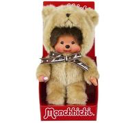 BANDAI - Monchhichi - Peluche Monchhichi Orsacchiotto - Peluche scimmia iconica degli anni '80 - Peluche morbido 20 cm per bambini e adulti - Orsetto - Giocattolo per bambini 2 anni in + - SE203963