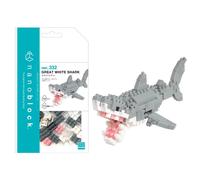 Bandai nanoblock Big White Shark Mini Brick Figure Building Set Pixel Shark Anim