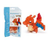 Bandai - Nanoblock - Charizard - Pokémon - Mini statuina in mattoncini - Gioco di costruzione - Kit di costruzione per la figura di Pokémon Charizard in stile pixel - NBPM008