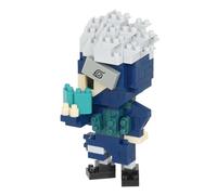 Bandai - Nanoblock - Kakashi Hatake - Mini statuina in mattoncini - Gioco di costruzione - Kit per il montaggio di personaggi manga pixel - NBCC137