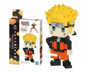 Bandai - Nanoblock - Naruto Uzumaki - Mini statuina in mattoncini - Gioco di costruzione - Kit per il montaggio di personaggi manga pixel - NBCC134