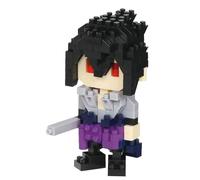 Bandai - Nanoblock - Sasuke Uchiwa - Mini statuina in mattoncini - Gioco di costruzione - Kit per il montaggio di personaggi manga pixel - NBCC135