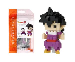 Bandai NBDB008 Nanoblock Figurina Dragon Ball Z, Son Gohan, Mini Figurina 110 Pezzi, Gioco di Costruzione Figurina Modello, Kit Costruzione Giocattolo Bambino 12 Anni e + Adolescenti Adulti