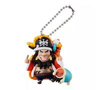 BANDAI One Piece Original Gashapon Luffy Shanks Buggy Keychain Action Figure