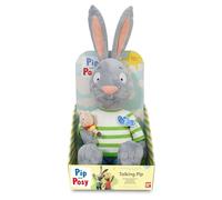 BANDAI Pip and Posy - Peluche parlante con maialino, grande peluche parlante, con suoni, grande peluche con frasi televisive