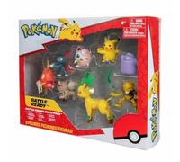 Bandai Pokémon 8 Figurine Battle - Pikachu, Rondoudou (Jigglypuff), Rocabot (Rockruff), Abra, Farfuret (Sneasel), Metamorfo (Ditto), Phyllali (Leafeon) e Magicarpe (Magikarp) - JW2686