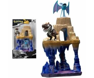 Bandai - Pokémon - Confezione Ambiente Pokémon - Grotta di Montagna con Figure Ptyranidur e Nosferapti 5cm - JW2767