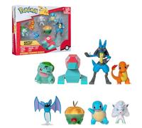 Bandai - Pokémon - Confezione da 8 personaggi Pokémon da 5 a 8 cm - Bulbasar Charmander Charmander Scoiattolo Nosferapti Goupix di Alola Dratatin Porygon Lucario - Giocattolo per bambini dai 4 anni in