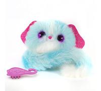 Bandai - Pomsies - Lulu - Cucciolo Bianco e Blu - Peluche interattivo Che Si aggrappa Ovunque - 82844