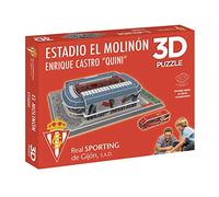 BANDAI - Puzzle Stadio 3D El Molinón (Sporting Gijón) National Soccer Club Stadion Personaggio da collezione, Multicolore (Eleven Force EF10803)