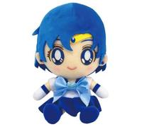 BANDAI Sailor Moon Sailor Mercury Chibi Peluche Doll UFFICIALE GIAPPONE