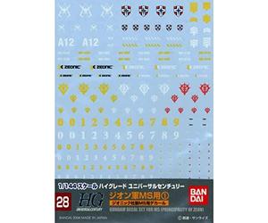 Bandai Spirits Gundam Decal GD28 HGUC Multiuse - Zeon MS 1 - Decalcomanie in plastica # 2566005