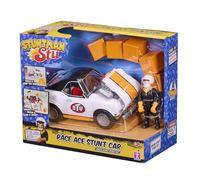BANDAI, Stuntman STU Auto Acrobatica Race Ace, Veicolo Acrobazie Staccabile con Figura e Parete di Scatole per Impatto, App con Effetti Speciali, Multicolore, COSS8200