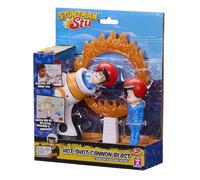 BANDAI, Stuntman STU Cannone da Fuoco, Lancia STU attraverso il Cerchio di Fuoco con Razzo Allungabile, Figura di Azione Elastico e App con Effetti Speciali, Multicolore, COSS8198