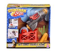 BANDAI, Stuntman STU Razzo Sky Comet, Lancia STU attraverso gli Aires con pompa ad aria, action figure volante e app con effetti speciali, multicolore, COSS8199