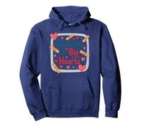 Bandaids & Big Hearts: Regalo di riconoscimento per un'infermiera premurosa Felpa con Cappuccio, Unisex per Adulti, Navy, XXL