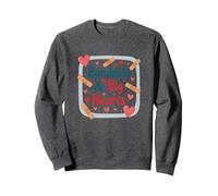 Bandaids & Big Hearts: Regalo di riconoscimento per un'infermiera premurosa Felpa, Unisex per Adulti, Grigio Scuro, S
