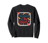 Bandaids & Big Hearts: Regalo di riconoscimento per un'infermiera premurosa Felpa, Unisex per Adulti, Nero, S