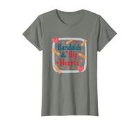 Bandaids & Big Hearts: Regalo di riconoscimento per un'infermiera premurosa Maglietta