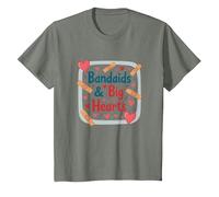 Bandaids & Big Hearts: Regalo di riconoscimento per un'infermiera premurosa Maglietta