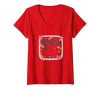 Bandaids & Big Hearts: Regalo di riconoscimento per un'infermiera premurosa Maglietta con Collo a V, Donna, Rosso, XXL
