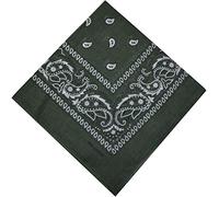 Bandana 100% Cotone Originale Paisley Sciarpa accessorio Fascia per capelli Sciarpa Fazzoletti Uomo Donna Bambino, cachi., 55 x 55 cm
