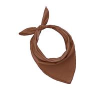 BANDANA 100% cotone SET da 3/5/10 per Donna Uomo Bambini Unisex Tinta Unica e/o con Motivo Paisley COD. A644 (Set 10 pz, Tinta Unica, Marrone)