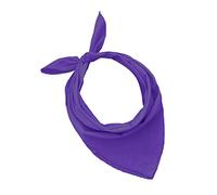 BANDANA 100% cotone SET da 3/5/10 per Donna Uomo Bambini Unisex Tinta Unica e/o con Motivo Paisley COD. A644 (Set 20 pz, Tinta Unica, Viola)