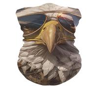 Bandana 4th of July Independence Day Brown Bird Traspirante Ghetta Antivento Sciarpa a Tubo per Escursionismo Donna 26X30cm