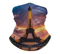 Bandana Beautiful Eiffel Tower Paris Antipolvere Scaldacollo Elastico Sciarpa a Tubo per Yoga Donna 26X30cm