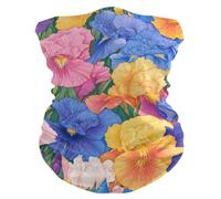 Bandana Beauty Spring Flowers Colorful Iris Copricapo a mezza faccia