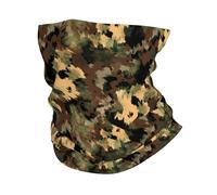 Bandana Camouflage Green Print Sportiva Decorazione facciale Unisex Sciarpa a Mezza Faccia per Outdoor Pesca 26X30cm