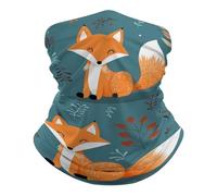 Bandana Cartoon Fox Pattern Sportiva Scaldacollo Elastico Sciarpa a Tubo per Estivo Bambini 26X30cm