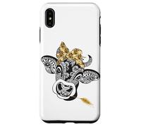 Bandana con mandala, mucca, girasole, stile rustico, per amanti degli animali Custodia per iPhone XS Max