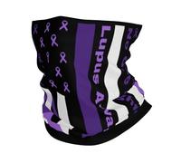 Bandana Consapevolezza della Lotta Contro Il Lupus con La Bandiera Americana Traspirante Sciarpa A Tubo Antipolvere Scaldacollo per Estivo Yoga Outdoor