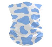 Bandana Cow Prints Blue Pastel Antipolvere Ghetta Elastico Sciarpa a Tubo per Arrampicata Bambini 26X30cm