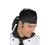 Bandana Cuoco Vienna Nera Unisex Isacco chef cappello pizzaiolo