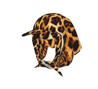 Bandana da baseball a righe su leopardi, da donna, con visiera e sciarpa attaccata, cappello estivo leggero, per viaggi, spiaggia, attività all'aperto, nero