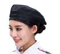 Bandana da cuoco unisex con teschio, cappello da cameriere, berretto da lavoro elastico regolabile con cranio per catering, panettiere, cucina, ristorante, cuoco, rete per capelli, copricapo coreano,