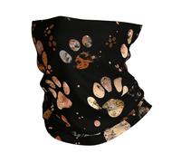 Bandana Dog Paw Prints Black And Brown Antivento Decorazione facciale Unisex Fascia per Capelli per Sports Arrampicata 26X30cm
