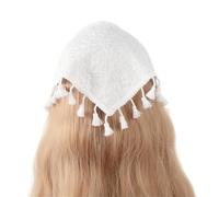 Bandana Donna Sciarpa triangolare Fascia for capelli creativa for feste Tinta unita Fascia avvolta in pizzo