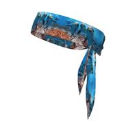 Bandana double-face divertente con delfino che guarda te per uomini e donne per calcio, yoga, fitness, fascia Ninja