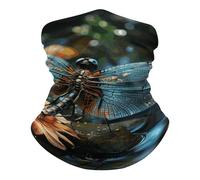 Bandana Dragonfly Flying on The Pond Elastico Passamontagna Antivento Sciarpa a Tubo per Sports Adulto 26X30cm