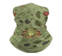 Bandana Frogs And Mushrooms Elastico Protezione del Viso Antivento Cerchietto per Capelli per Bambini Yoga 26X30cm