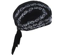 Bandana in cotone con motivo teschi, bandana sportiva unisex con motivo pirati, protegge dai raggi UV, per corsa, ciclismo e motociclismo o come cuffia da indossare sotto il casco