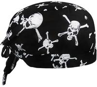 Bandana in cotone con motivo teschi, bandana sportiva unisex con motivo pirati, protegge dai raggi UV, per corsa, ciclismo e motociclismo o come cuffia da indossare sotto il casco