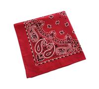 Bandana in morbido cotone con anacardi, elegante copricapo per il collo, per eventi di danza, per donne e ragazze, per ciclismo, abbigliamento da strada, hiphop, bandana, Rosso, Taglia unica