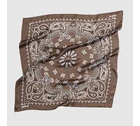 Bandana in raso con motivo Paisley Marrone TU Grafico