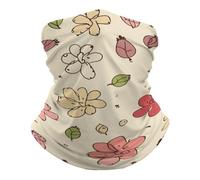Bandana Lovely Flower Patterns Delicato sulla Pelle Face-Mask Lavabile Sciarpa A Cerchio per Uso Quotidiano Moto Carnevale 2 Pezzi